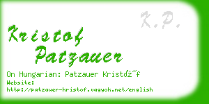 kristof patzauer business card